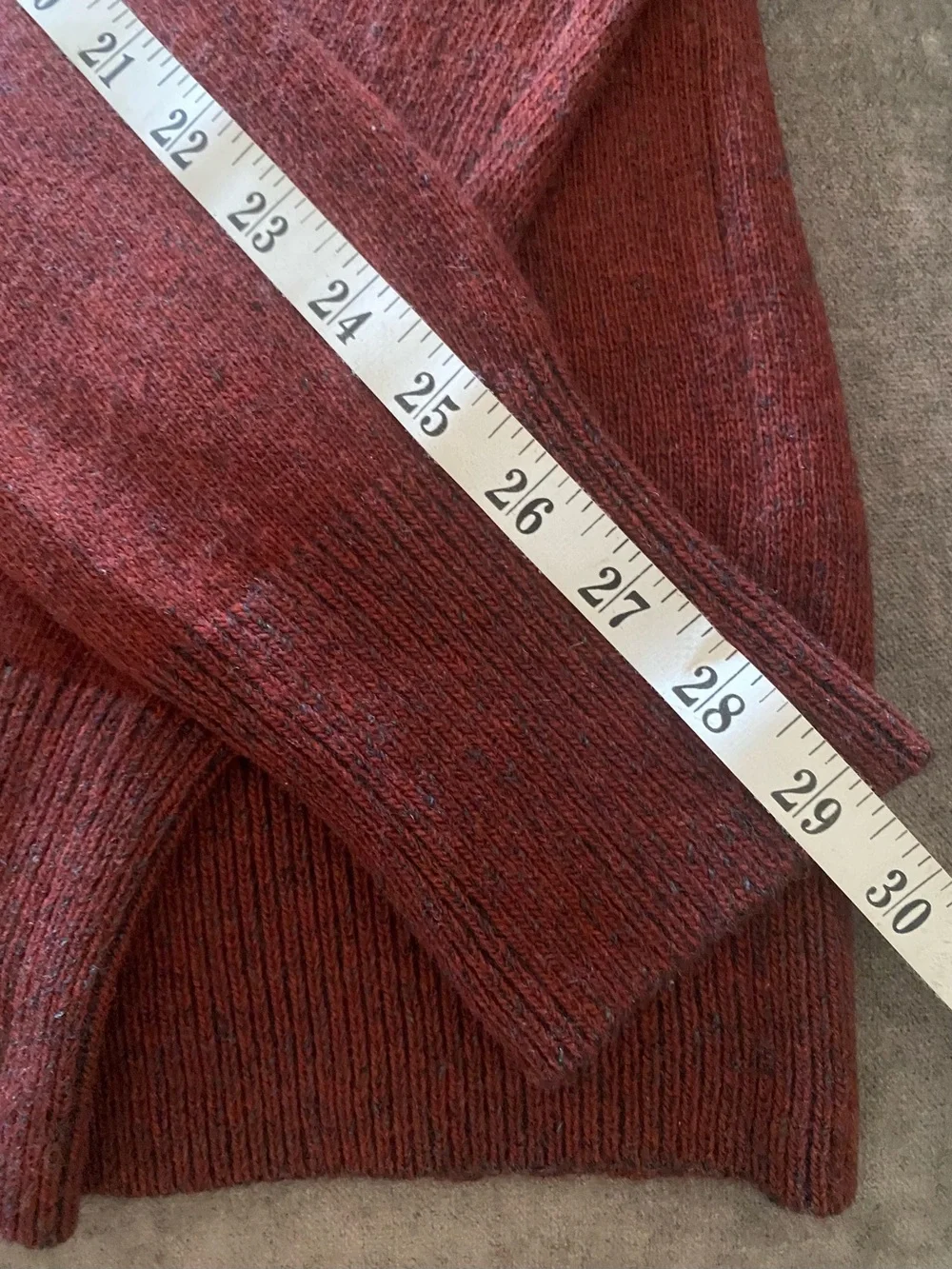 Banana Republic Filpucci Men Medium Merino Wool Blend Crewneck Sweater Rust Red